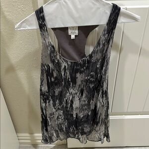 Express Black and Gray Sleeveless Top